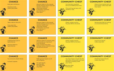 Printable Monopoly Chance Cards